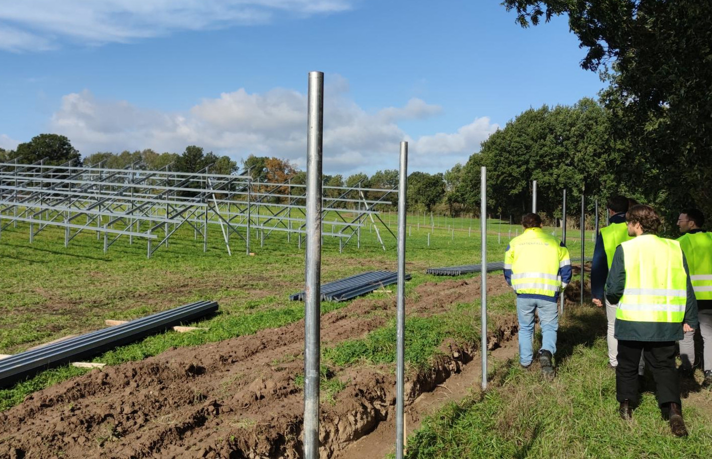 Arbeiter am Solarpark